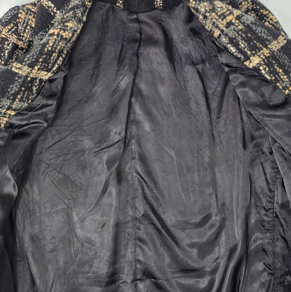 Vintage Plaid Double-Breasted Women's Coat - Picture 7 of 8